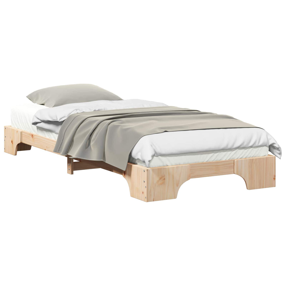 Vidaxl bedframe bruin 100 x 220 cm massief grenenhout