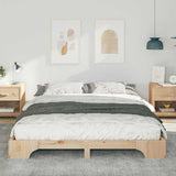 Vidaxl bedframe bruin 160 x 220 cm massief grenenhout