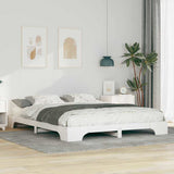 Vidaxl bedframe wit 160 x 220 cm massief grenenhout