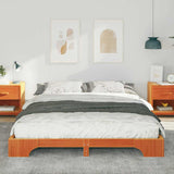 Vidaxl bedframe bruin 160 x 220 cm massief grenenhout