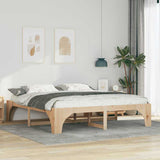 Vidaxl bedframe bruin 200 x 200 cm massief grenenhout