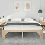 Vidaxl bedframe bruin 200 x 200 cm massief grenenhout