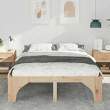 Vidaxl bedframe bruin 150 x 200 cm massief grenenhout