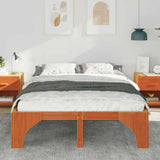Vidaxl bedframe bruin 150 x 200 cm massief grenenhout