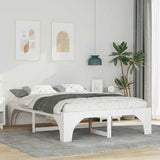 Vidaxl bedframe wit 140 x 200 cm massief grenenhout