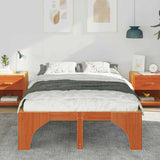 Vidaxl bedframe bruin 135 x 190 cm massief grenenhout