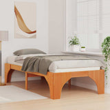 Vidaxl bedframe bruin 90 x 190 cm massief grenenhout
