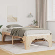 Vidaxl bedframe bruin 75 x 190 cm massief grenenhout
