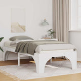 Vidaxl bedframe wit 75 x 190 cm massief grenenhout
