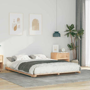 Vidaxl bedframe bruin 150 x 200 cm massief grenenhout