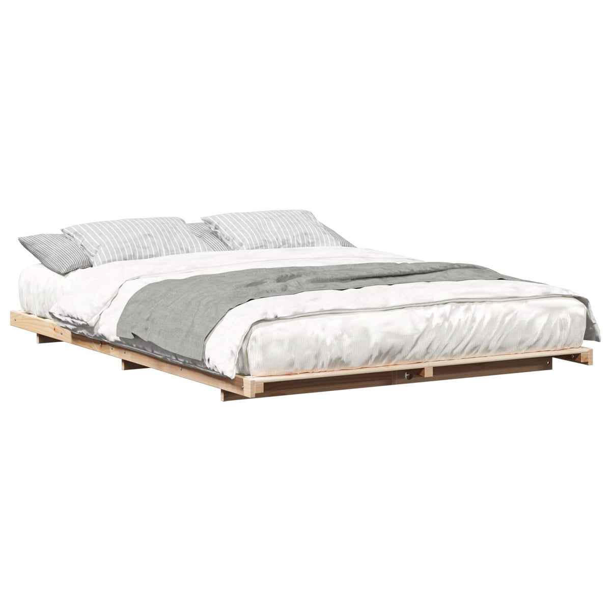 Vidaxl bedframe bruin 150 x 200 cm massief grenenhout