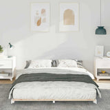 Vidaxl bedframe wit 150 x 200 cm massief grenenhout