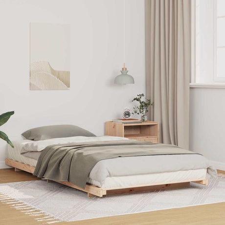 Vidaxl bedframe bruin 80 x 210 cm massief grenenhout