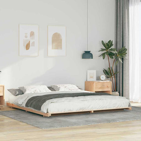Vidaxl bedframe bruin 180 x 210 cm massief grenenhout