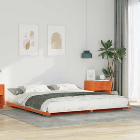 Vidaxl bedframe wasbruin 180 x 210 cm massief grenenhout