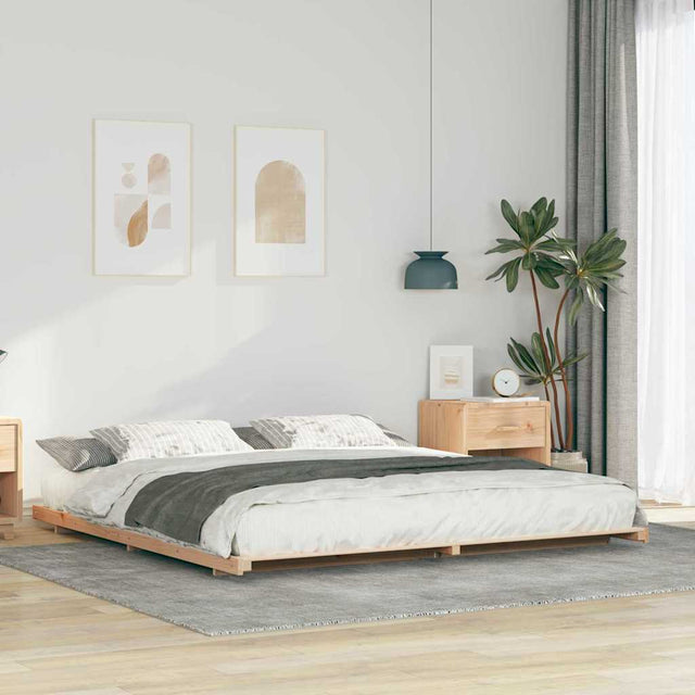 Vidaxl bedframe bruin 180 x 220 cm massief grenenhout