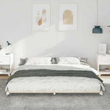 Vidaxl bedframe wit 200 x 220 cm massief grenenhout