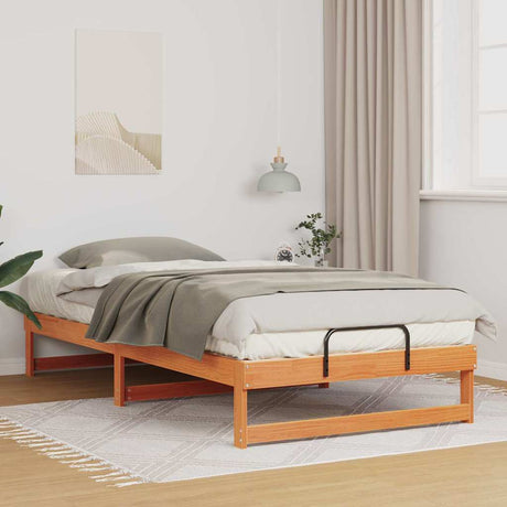 Vidaxl bedframe bruin 100 x 200 cm massief grenenhout