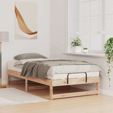 Vidaxl bedframe bruin 90 x 200 cm massief grenenhout