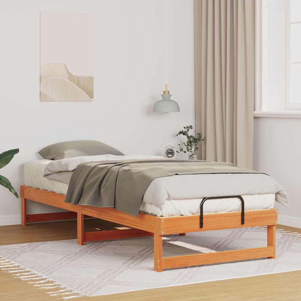 Vidaxl bedframe bruin 80 x 200 cm massief grenenhout