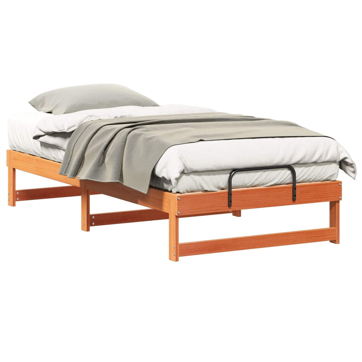 Vidaxl bedframe bruin 90 x 190 cm massief grenenhout