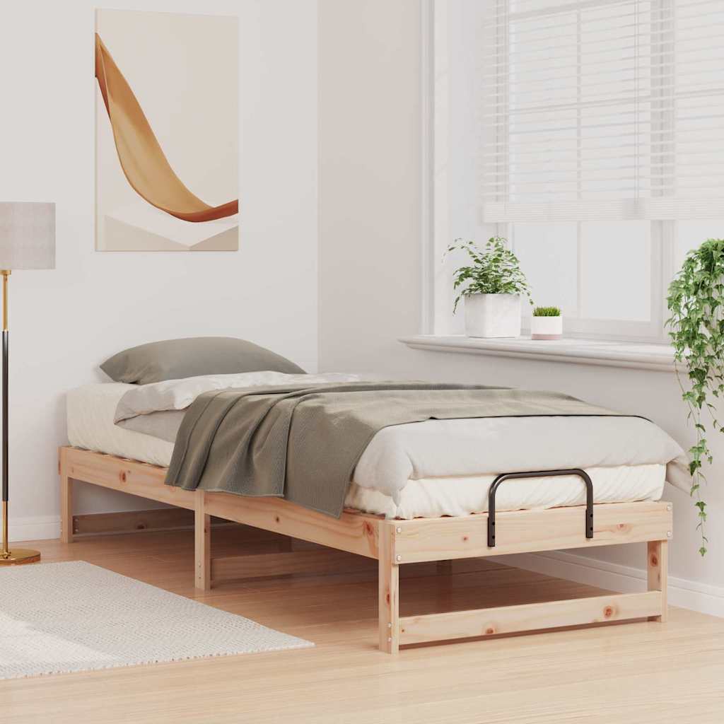 Vidaxl bedframe bruin 80 x 210 cm massief grenenhout