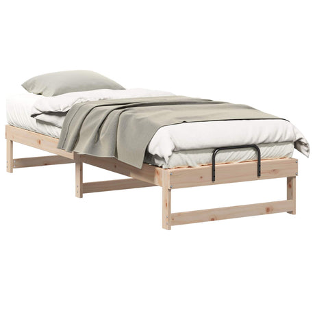 Vidaxl bedframe bruin 80 x 210 cm massief grenenhout