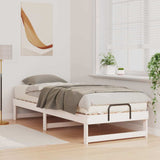 Vidaxl bedframe wit 90 x 210 cm massief grenenhout