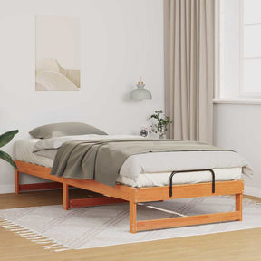 Vidaxl bedframe bruin 80 x 220 cm massief grenenhout
