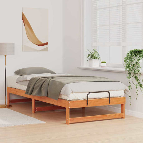 Vidaxl bedframe bruin 80 x 220 cm massief grenenhout