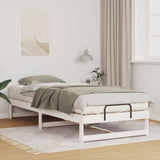 Vidaxl bedframe wit 100 x 220 cm massief grenenhout