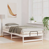 Vidaxl bedframe wit 100 x 220 cm massief grenenhout