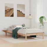 Vidaxl bedframe met zijtafels naturel 90 x 210 cm massief grenenhout