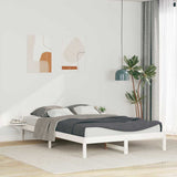 Vidaxl bedframe met zijtafels wit 140 x 210 cm massief grenenhout