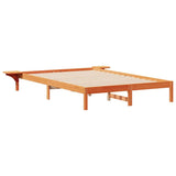Vidaxl bedframe met zijtafels wasbruin 160 x 210 cm massief grenenhout