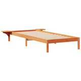 Vidaxl bedframe met zijtafels wasbruin 80 x 220 cm massief grenenhout