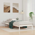 Vidaxl bedframe met zijtafels wit 90 x 220 cm massief grenenhout
