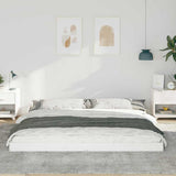 Vidaxl bedframe wit 200 x 200 cm massief grenenhout