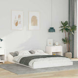 Vidaxl bedframe wit 135 x 190 cm massief grenenhout