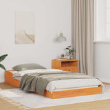 Vidaxl bedframe wasbruin 100 x 200 cm massief grenenhout