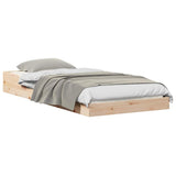 Vidaxl bedframe naturel 80 x 200 cm massief grenenhout