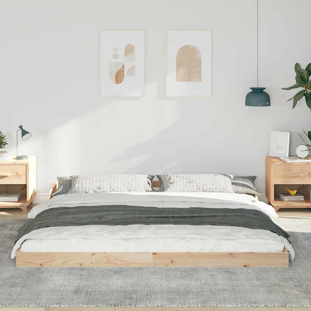 Vidaxl bedframe bruin 180 x 220 cm massief grenenhout