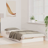 Vidaxl bedframe wit 100 x 200 cm massief grenenhout
