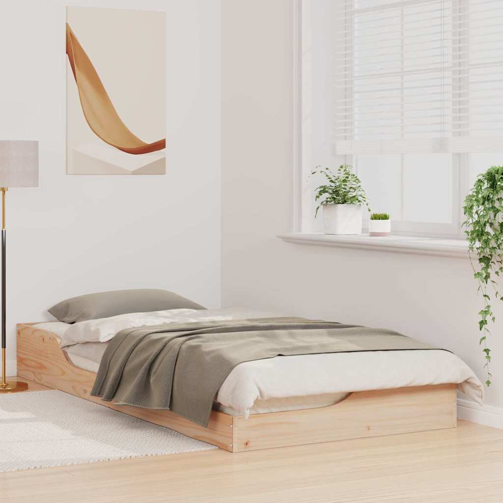 Vidaxl bedframe bruin 80 x 200 cm massief grenenhout