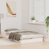 Vidaxl bedframe wit 75 x 190 cm massief grenenhout