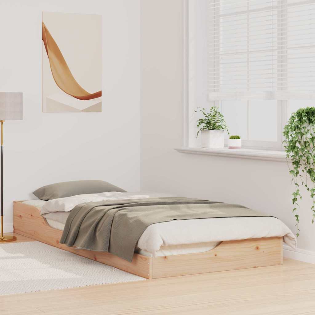 Vidaxl bedframe bruin 80 x 210 cm massief grenenhout