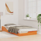 Vidaxl bedframe wasbruin 80 x 210 cm massief grenenhout