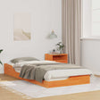 Vidaxl bedframe wasbruin 90 x 210 cm massief grenenhout