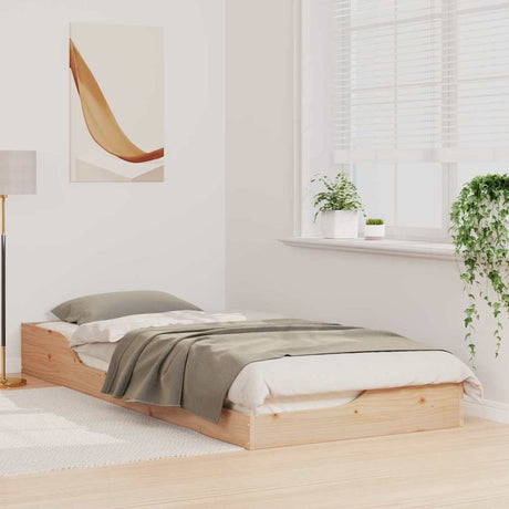 Vidaxl bedframe bruin 80 x 220 cm massief grenenhout