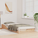 Vidaxl bedframe bruin 100 x 220 cm massief grenenhout